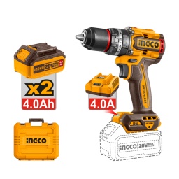 Atorn. Taladro percutor Ingco CIDLI20968 20V Brush (2x4.0Ah)