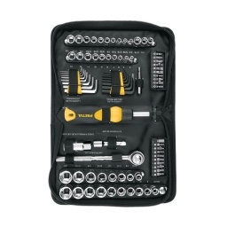 Jgo. 85 pzas (catraca 3/8dest.dados  y 3/8) PRETUL SET-85