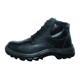 Botn de cuero negro  pta.acero T:45 WORKSAFE