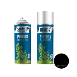Pintura aerosol Slender 400ml.P/Int.y ext.Negro Satinado