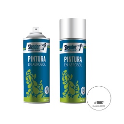 Pintura aerosol Slender 400ml.P/Int.y ext.Blanco Mate(1007)