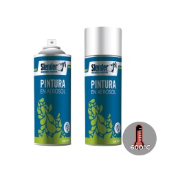 Pintura aerosol Slender 400ml.Alta temp.Alum (600C)  (1300)