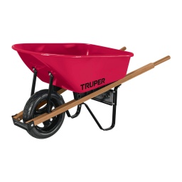 Carretilla calib. chapa c/ru.imponch.b/madera 100L TRUPER T-6FF