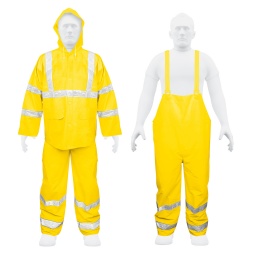 Equipo lluvia refl.amari.PVC(0.35mm)REquipo lq.abras TRUPER TRA-REF-L