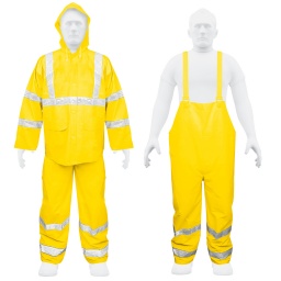 Equipo lluvia refl.amari.PVC(0.35mm)REquipo lq.abra TRUPER TRA-REF-XL