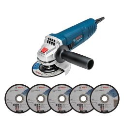 Amoladora Bosch GWS 850 115mm 850W + 5 discos de corte