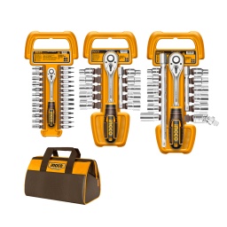 Set Ingco COS23092 57 pzs crique y dados cr-v 1/4 3/8 1/2